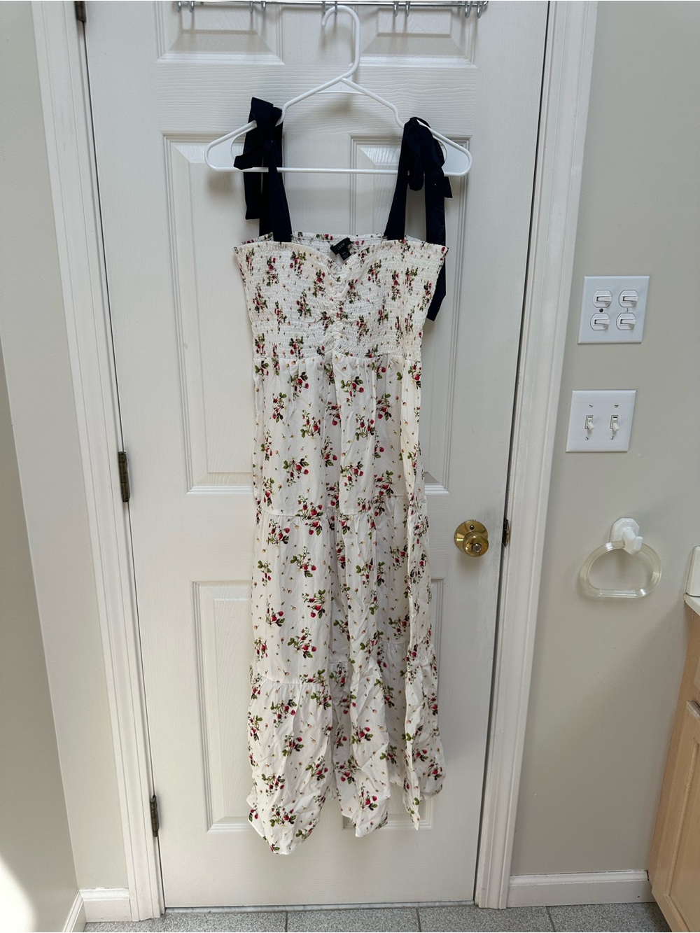 NWT J.Crew Floral Tie-Shoulder Maxi Dress/Coverup